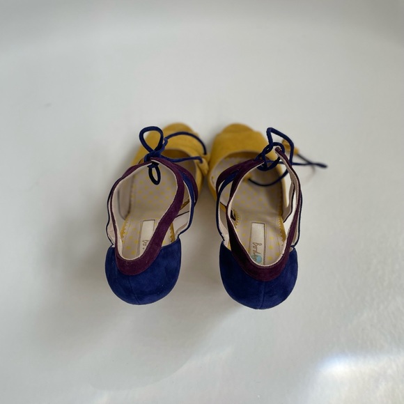 Boden Heels EU 38 Yellow Peep Toe Heels - Picture 4 of 7